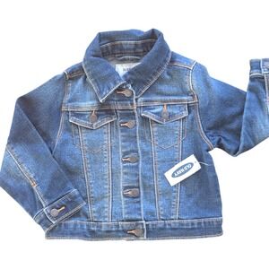 Old Navy Kids Blue Denim Trucker Jacket Medium Wash 2T NWT